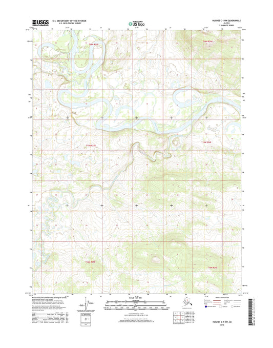 Hughes C-1 NW Alaska US Topo Map Image