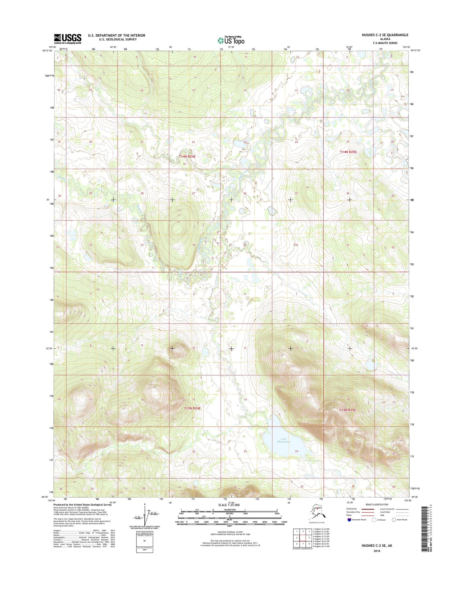 Hughes C-2 SE Alaska US Topo Map Image