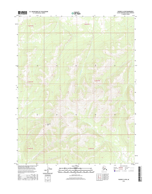 Hughes C-6 NW Alaska US Topo Map Image