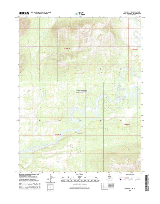 Hughes D-5 SE Alaska US Topo Map Image