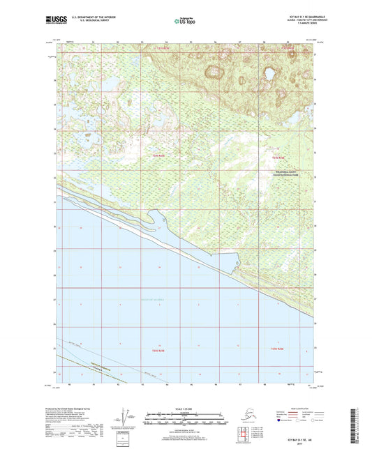 Icy Bay D-1 SE Alaska US Topo Map Image