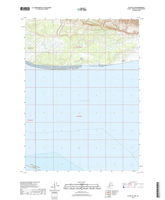 Icy Bay D-2 NW Alaska US Topo Map Image