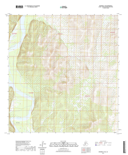 Iditarod A-1 NE Alaska US Topo Map Image