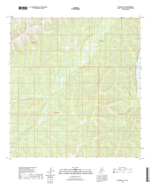 Iditarod A-1 NW Alaska US Topo Map Image