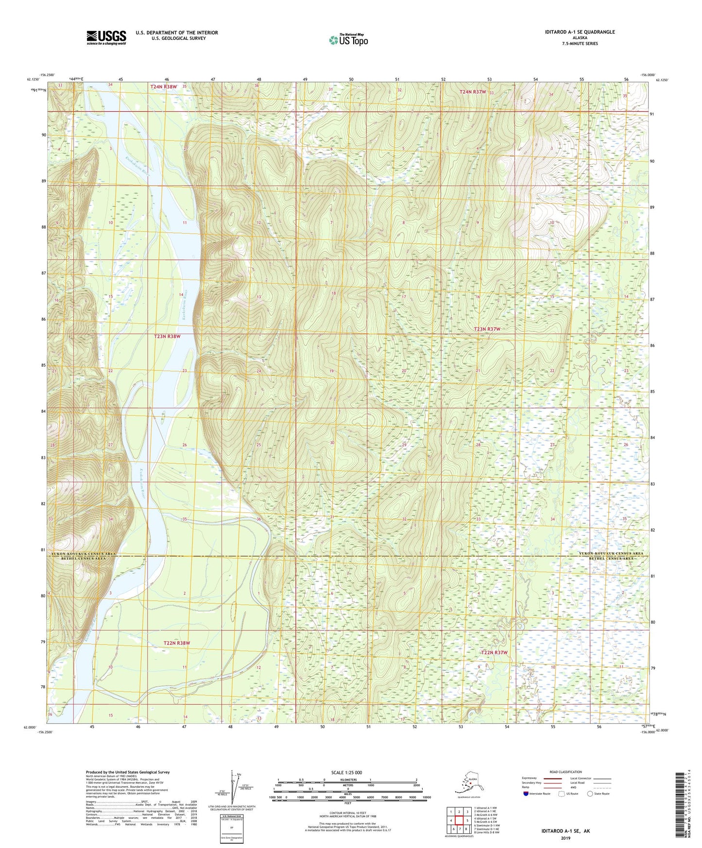 Iditarod A-1 SE Alaska US Topo Map Image