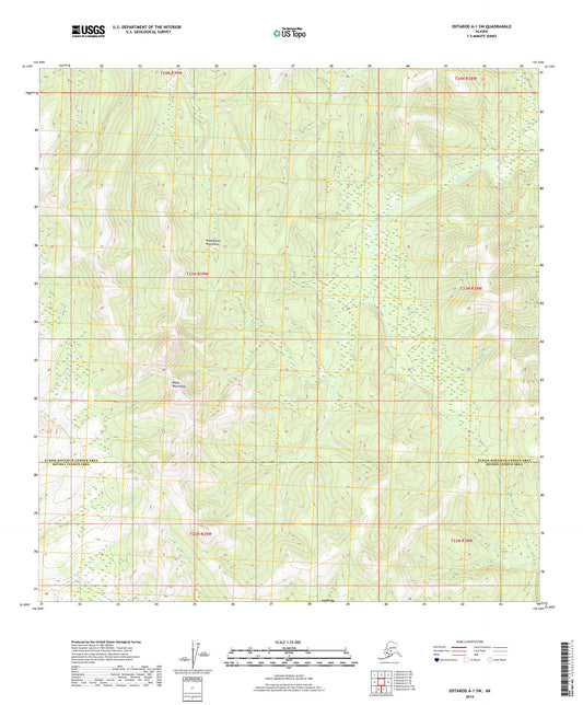 Iditarod A-1 SW Alaska US Topo Map Image