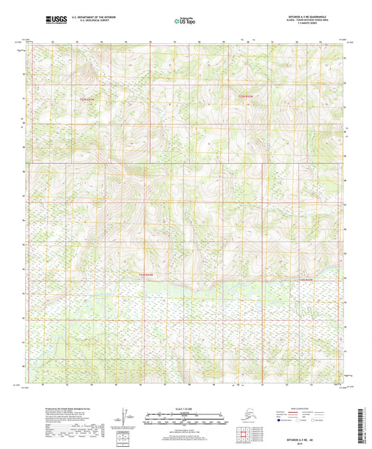 Iditarod A-3 NE Alaska US Topo Map Image