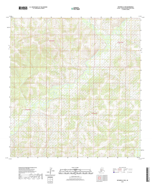 Iditarod A-3 NW Alaska US Topo Map Image