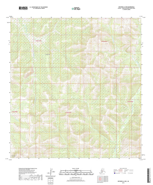 Iditarod A-4 NW Alaska US Topo Map Image