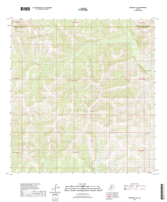 Iditarod A-4 SW Alaska US Topo Map Image