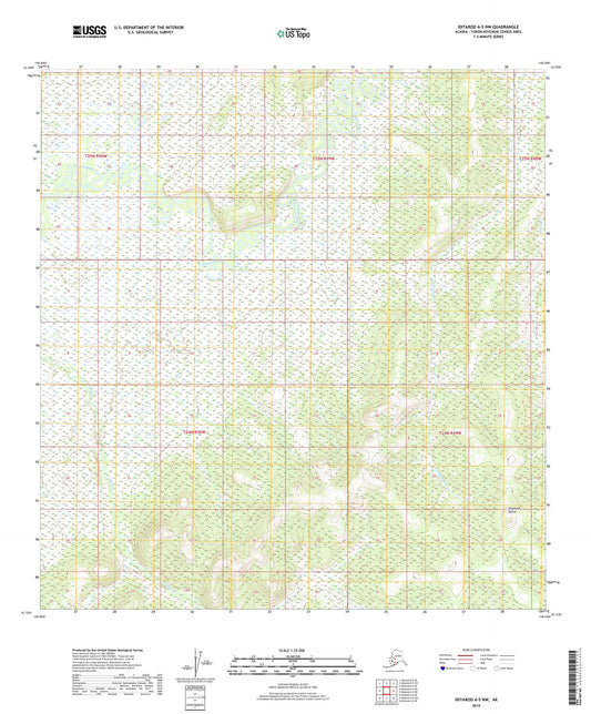 Iditarod A-5 NW Alaska US Topo Map Image