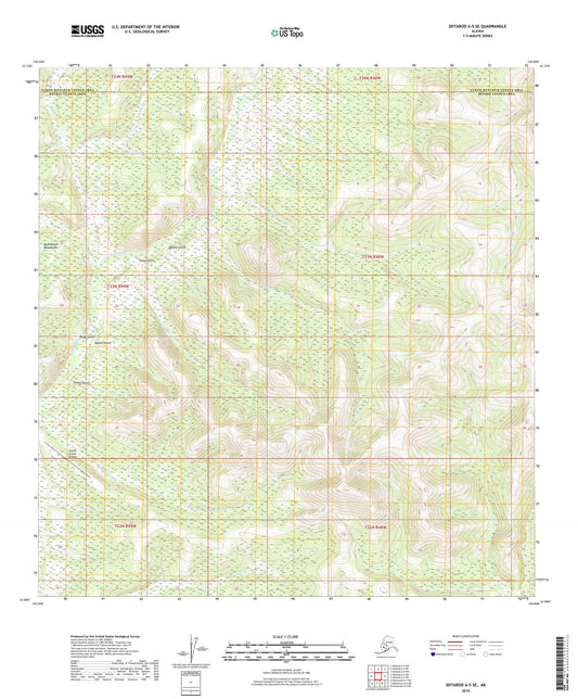 Iditarod A-5 SE Alaska US Topo Map Image