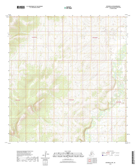 Iditarod A-6 NE Alaska US Topo Map Image