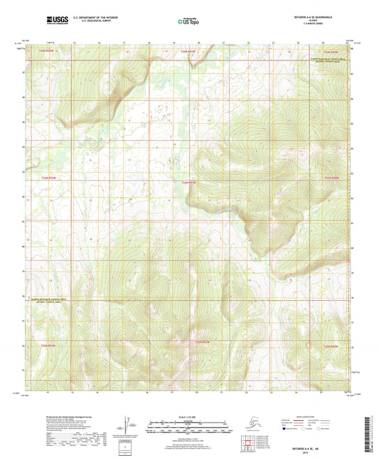 Iditarod A-6 SE Alaska US Topo Map Image