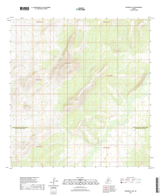 Iditarod A-6 SW Alaska US Topo Map Image