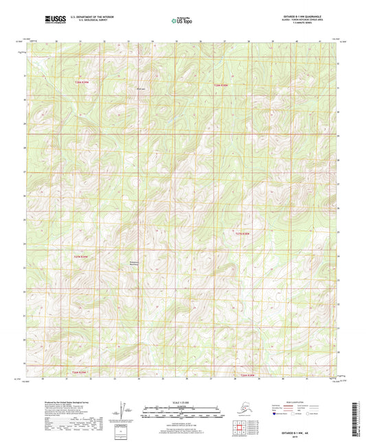 Iditarod B-1 NW Alaska US Topo Map Image