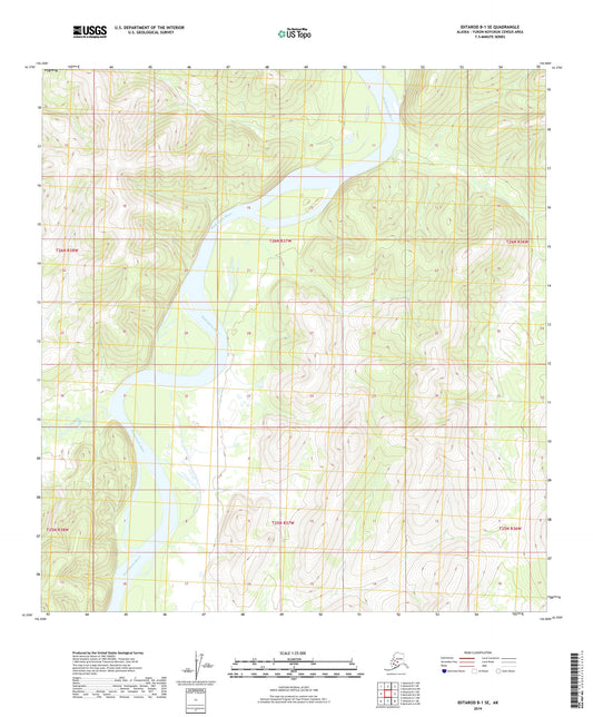 Iditarod B-1 SE Alaska US Topo Map Image