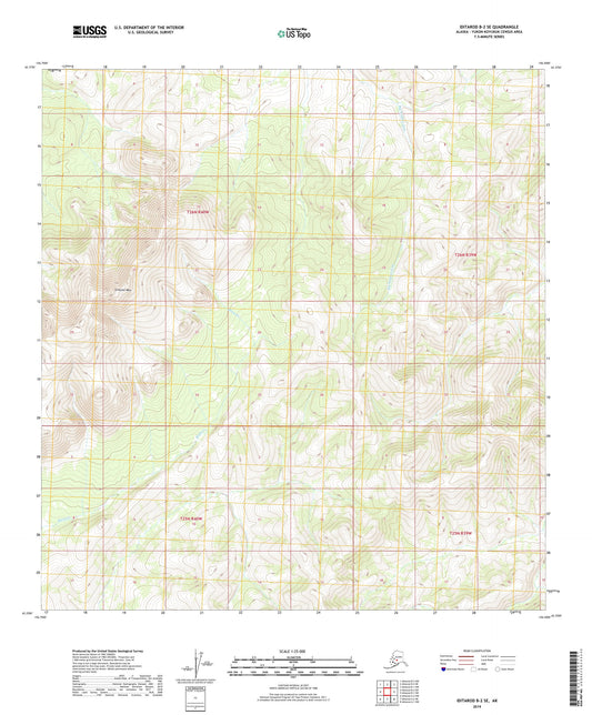 Iditarod B-2 SE Alaska US Topo Map Image
