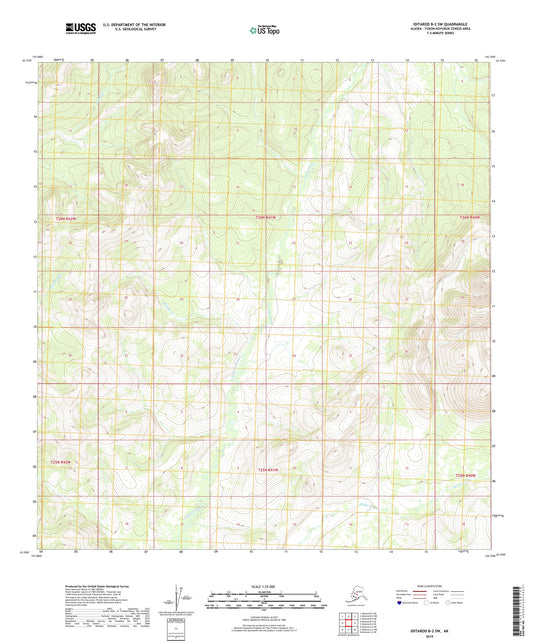Iditarod B-2 SW Alaska US Topo Map Image