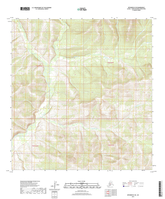 Iditarod B-3 SE Alaska US Topo Map Image