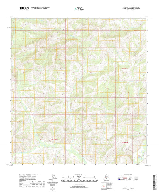 Iditarod B-3 SW Alaska US Topo Map Image