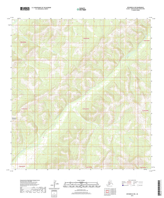 Iditarod B-4 NE Alaska US Topo Map Image