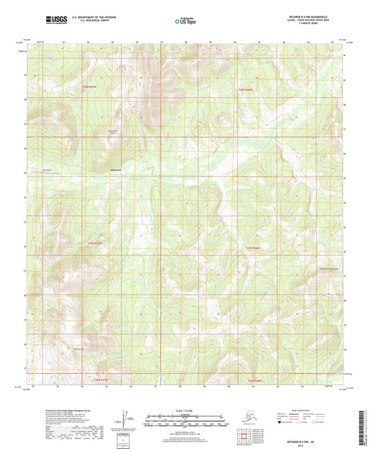 Iditarod B-4 NW Alaska US Topo Map Image
