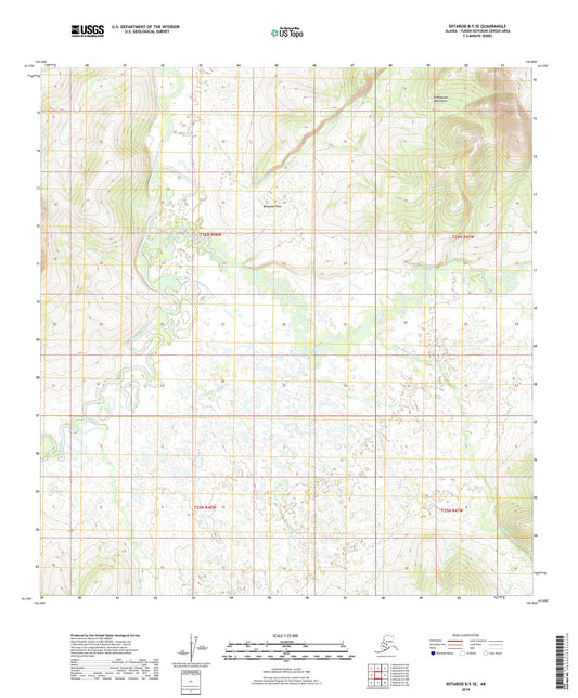 Iditarod B-5 SE Alaska US Topo Map Image