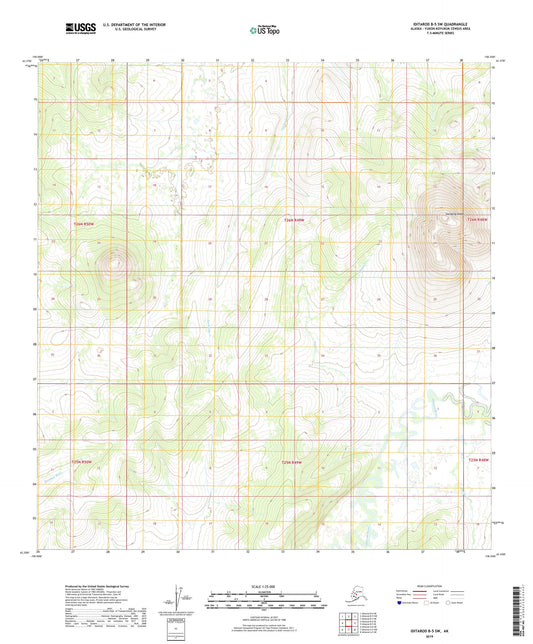 Iditarod B-5 SW Alaska US Topo Map Image