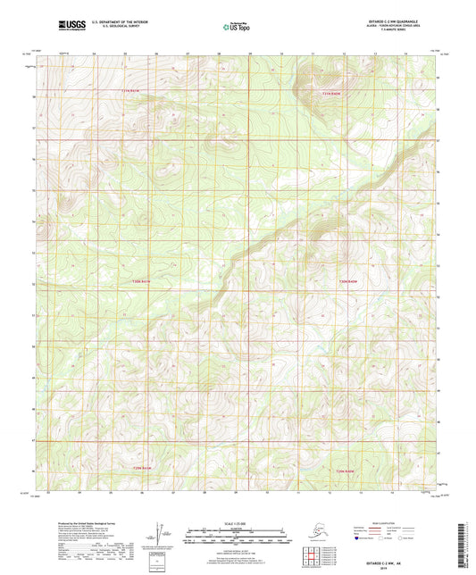 Iditarod C-2 NW Alaska US Topo Map Image