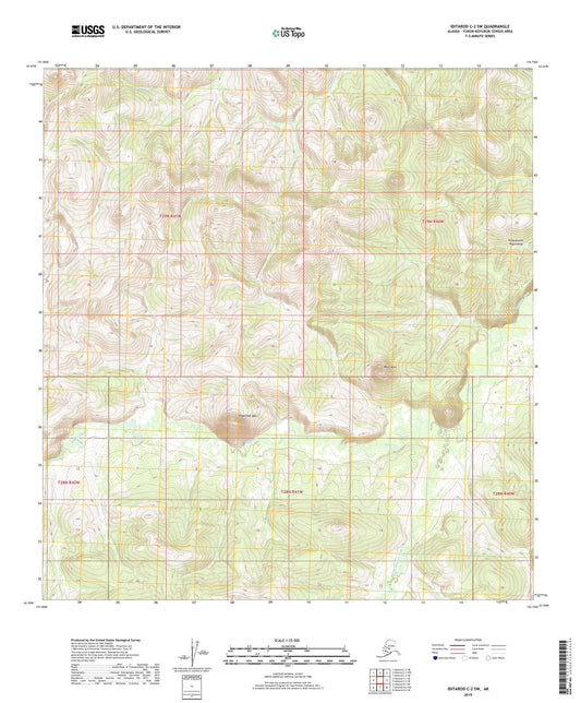 Iditarod C-2 SW Alaska US Topo Map Image