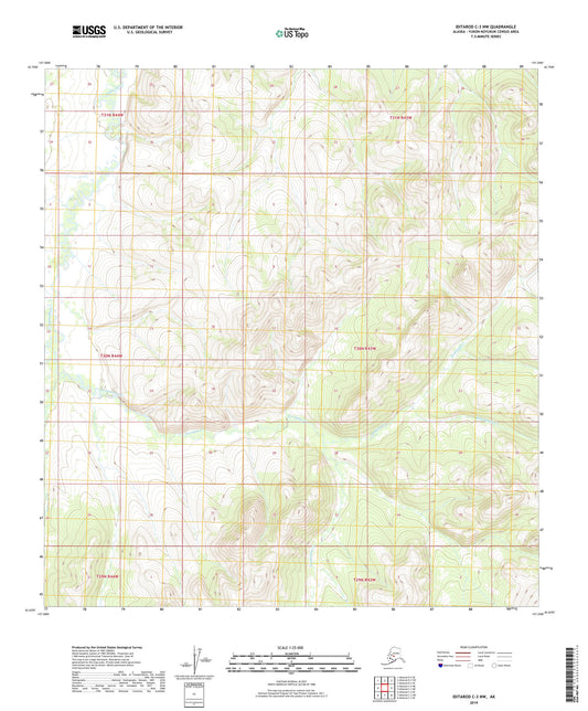 Iditarod C-3 NW Alaska US Topo Map Image