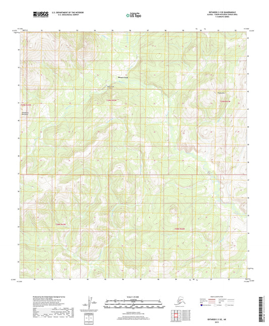 Iditarod C-3 SE Alaska US Topo Map Image