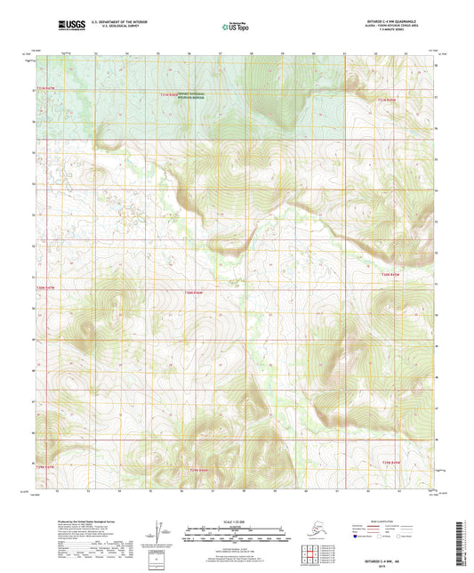 Iditarod C-4 NW Alaska US Topo Map Image