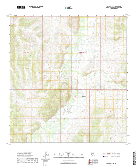 Iditarod C-5 SE Alaska US Topo Map Image