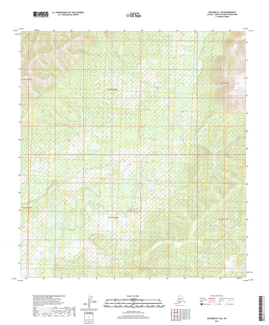 Iditarod D-1 SW Alaska US Topo Map Image