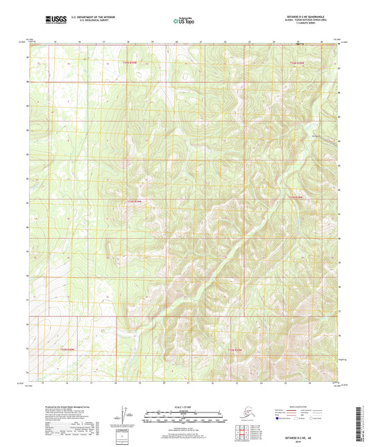 Iditarod D-2 NE Alaska US Topo Map Image