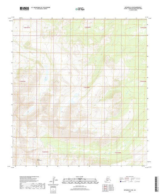 Iditarod D-2 NW Alaska US Topo Map Image