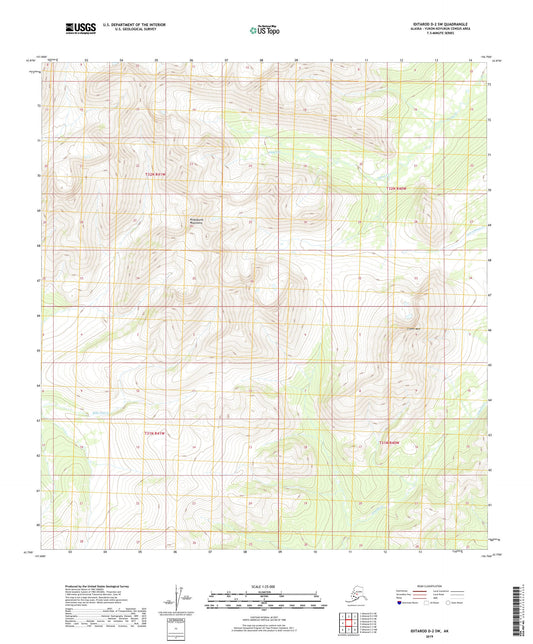 Iditarod D-2 SW Alaska US Topo Map Image