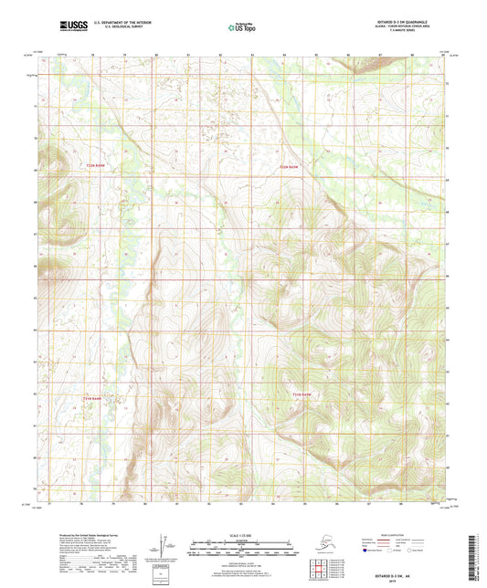 Iditarod D-3 SW Alaska US Topo Map Image