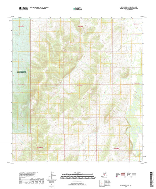 Iditarod D-4 NE Alaska US Topo Map Image