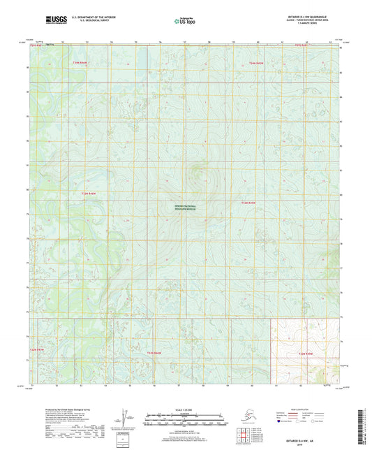 Iditarod D-4 NW Alaska US Topo Map Image