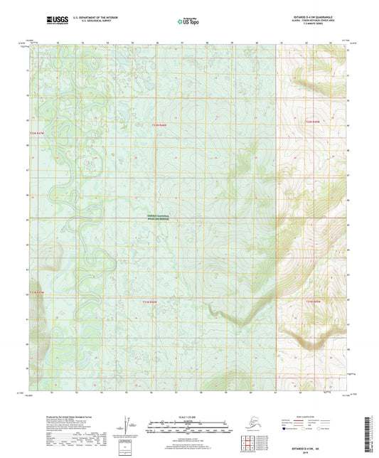 Iditarod D-4 SW Alaska US Topo Map Image