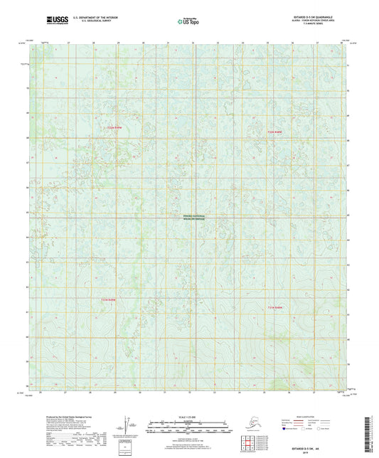 Iditarod D-5 SW Alaska US Topo Map Image
