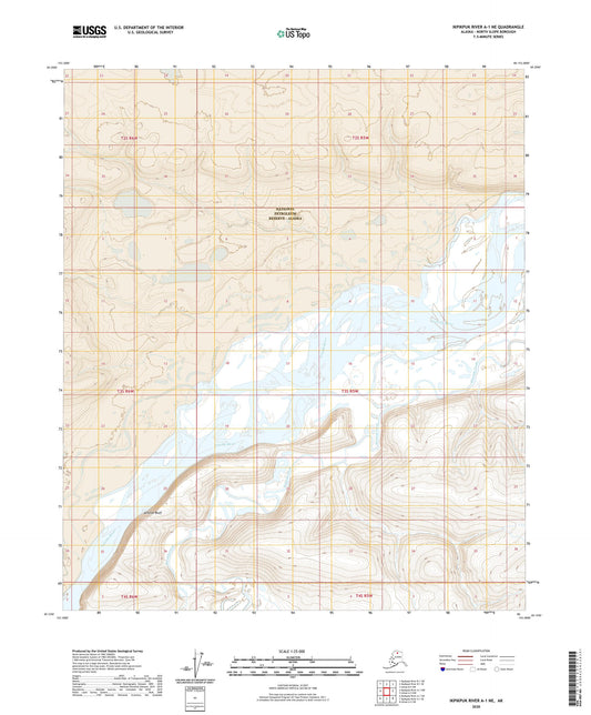 Ikpikpuk River A-1 NE Alaska US Topo Map Image