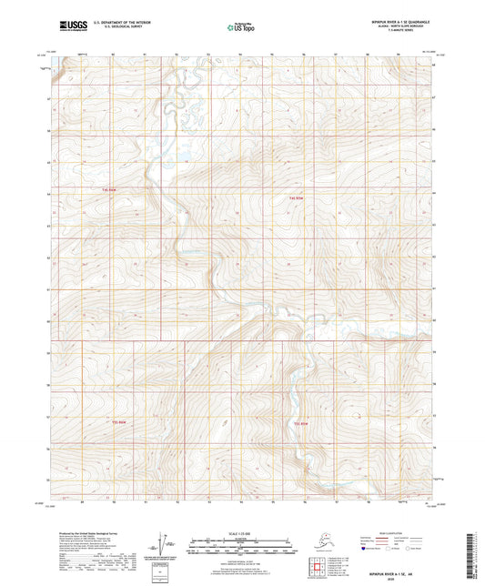 Ikpikpuk River A-1 SE Alaska US Topo Map Image