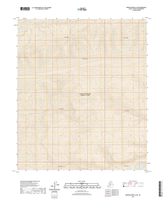 Ikpikpuk River A-2 NE Alaska US Topo Map Image
