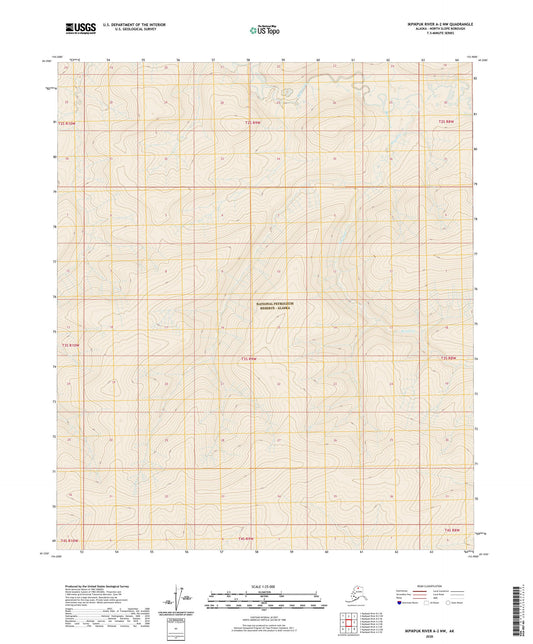Ikpikpuk River A-2 NW Alaska US Topo Map Image