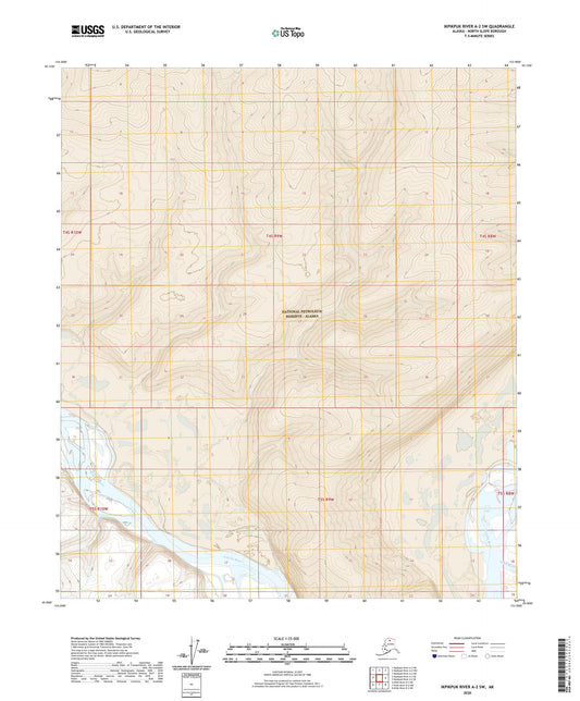Ikpikpuk River A-2 SW Alaska US Topo Map Image