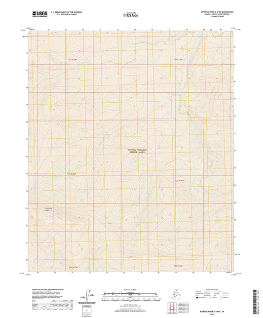 Ikpikpuk River A-3 NW Alaska US Topo Map Image